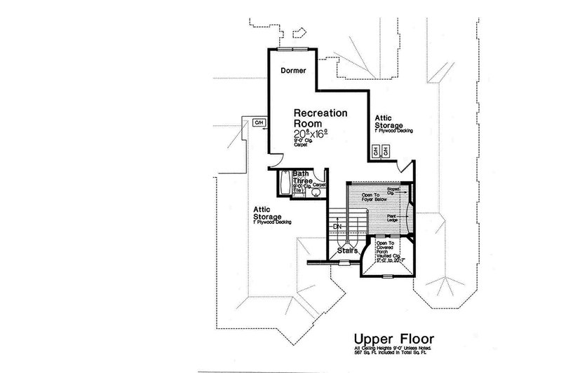 Dream House Plan - Floor Plan - Upper Floor for European House Plan #310-1293 - 3 bed, 3.5 bath