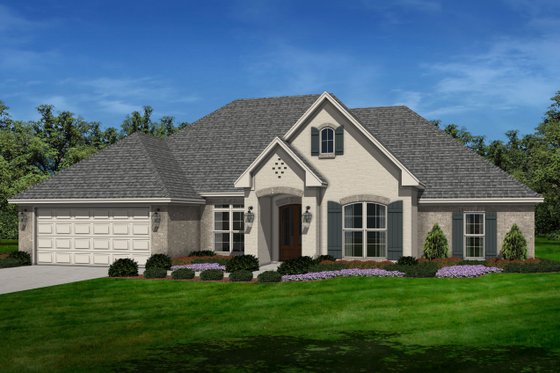 Exterior - Front Elevation 4 for European House Plan #430-129 - 4 bed, 2.5 bath