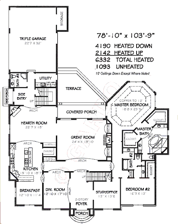 European Floor Plan - Main Floor Plan #424-222