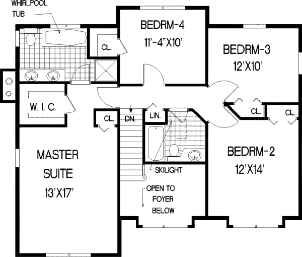 House Plan Design - Country Floor Plan - Upper Floor Plan #3-166