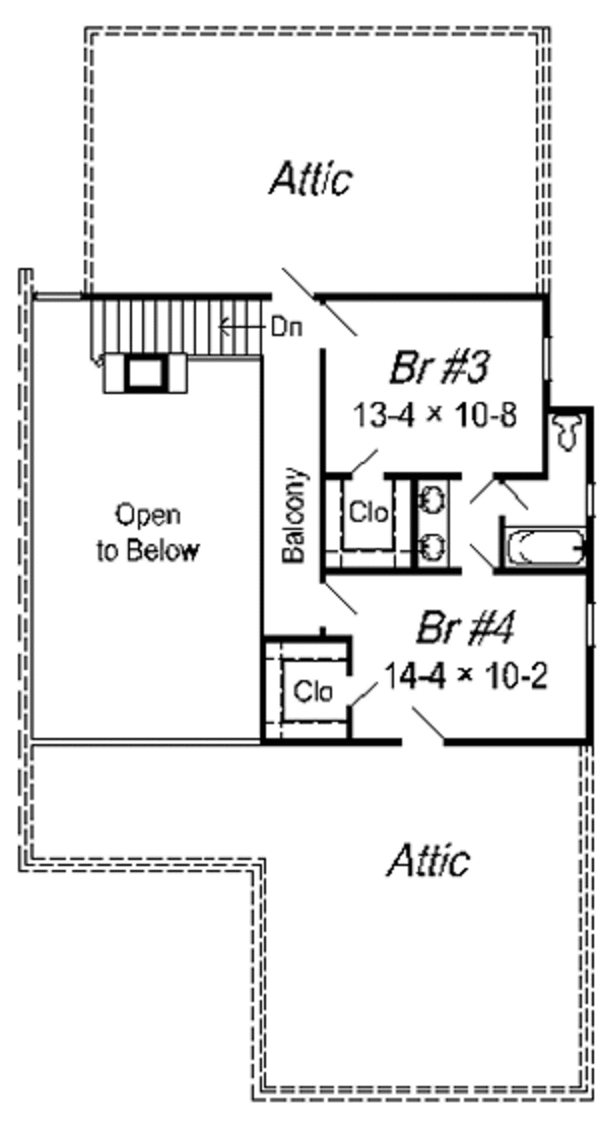 European Floor Plan - Upper Floor Plan #329-235