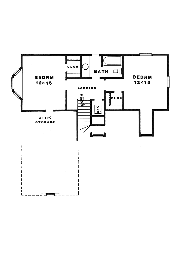 Country Floor Plan - Upper Floor Plan #14-212