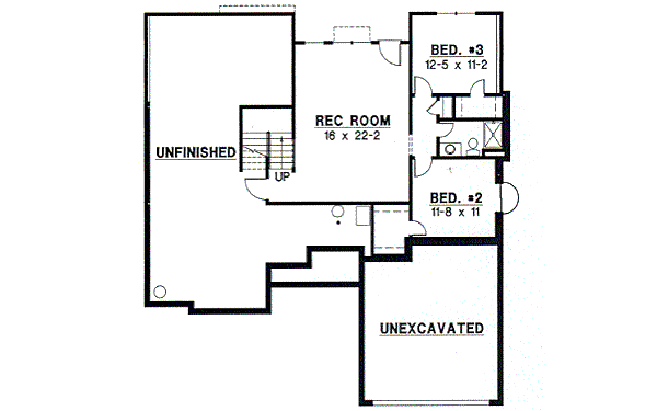 Traditional Floor Plan - Lower Floor Plan #67-316