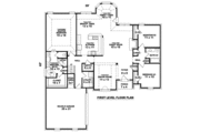 European Style House Plan - 3 Beds 2 Baths 2465 Sq/Ft Plan #81-1555 