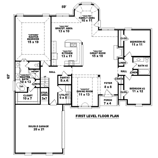 European Floor Plan - Main Floor Plan #81-1555