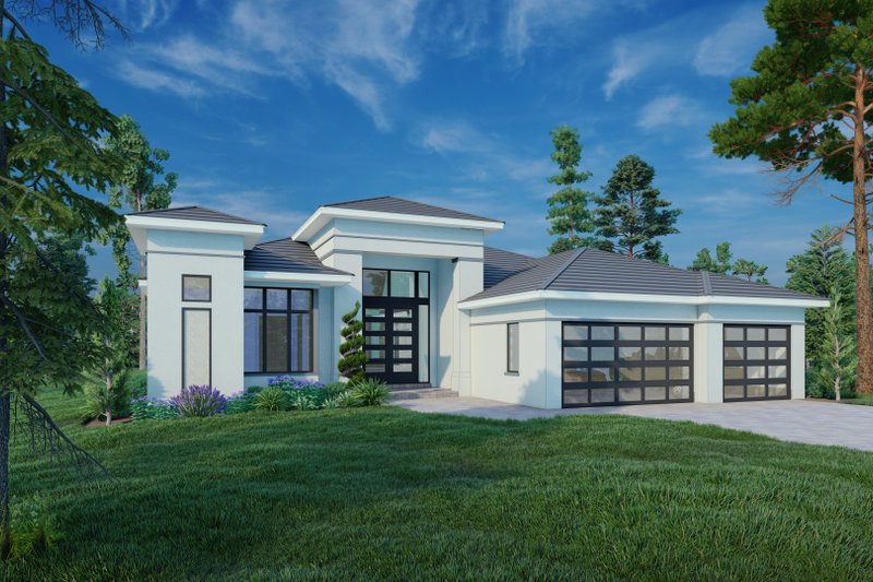 Architectural House Design - Contemporary Exterior - Front Elevation Plan #930-536