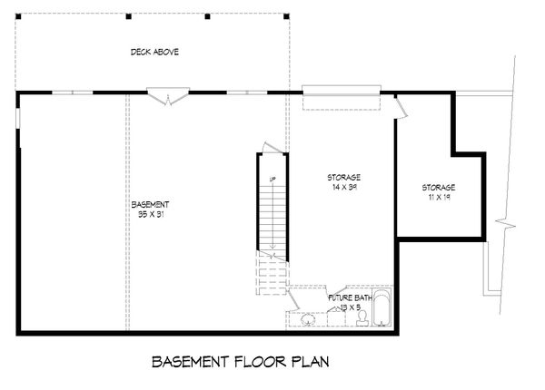 Dream House Plan - Country Floor Plan - Lower Floor Plan #932-63
