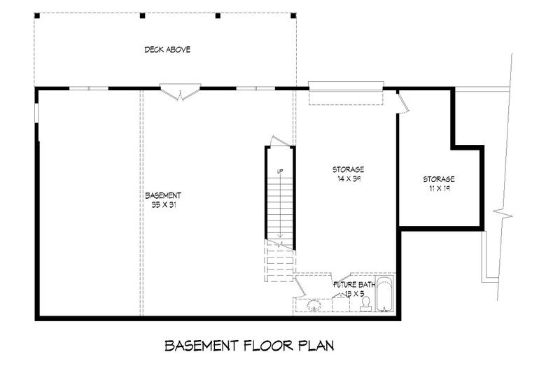 Dream House Plan - Floor Plan - Lower Floor for Country House Plan #932-63 - 2 bed, 2 bath