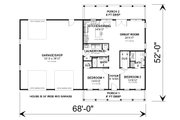Barndominium Style House Plan - 2 Beds 2 Baths 1292 Sq/Ft Plan #44-262 