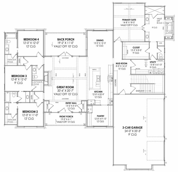 European Floor Plan - Main Floor Plan #1096-61