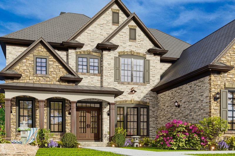 Dream House Plan - Exterior - Front Elevation 8 for Traditional House Plan #54-450 - 5 bed, 4 bath