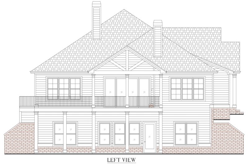 Architectural House Design - Exterior - Other Elevation 1 for Craftsman House Plan #437-143 - 4 bed, 3.5 bath