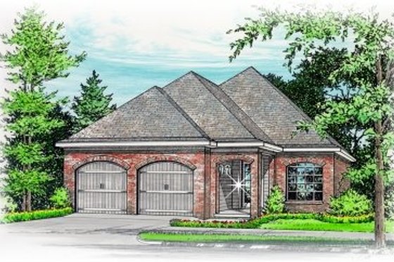 Exterior - Front Elevation for Southern House Plan #15-245 - 3 bed, 2 bath