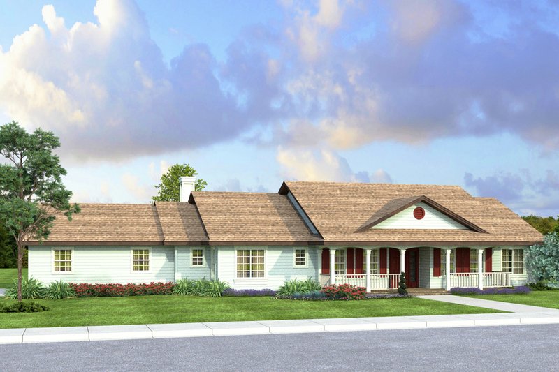 Home Plan - Country Exterior - Front Elevation Plan #124-1023