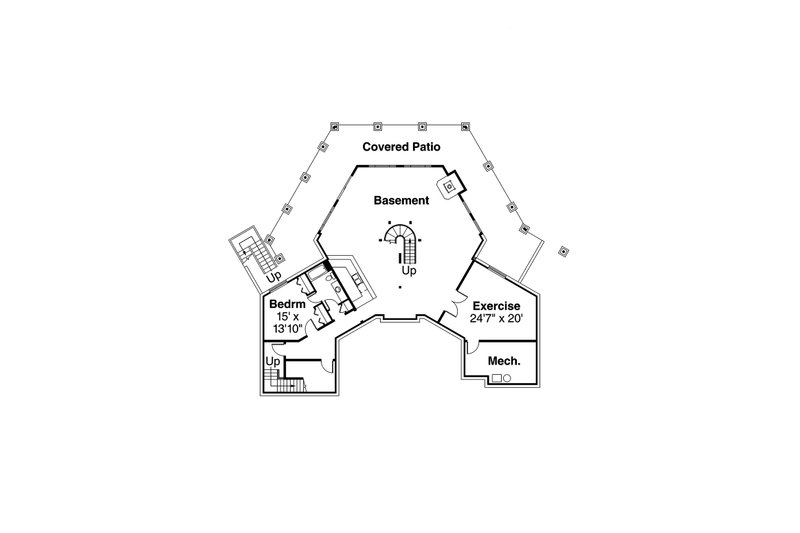 Architectural House Design - Floor Plan - Lower Floor for European House Plan #124-938 - 3 bed, 3 bath