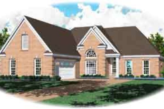 Exterior - Front Elevation for Traditional House Plan #81-520 - 3 bed, 2 bath