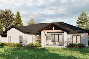 Exterior - Rear Elevation for Craftsman House Plan #1093-6 - 3 bed, 2.5 bath