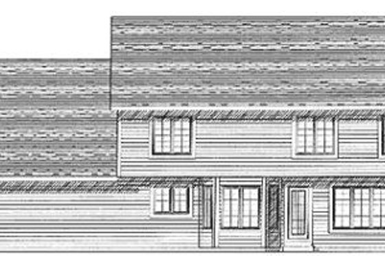 Exterior - Rear Elevation for Traditional House Plan #70-376 - 4 bed, 2.5 bath
