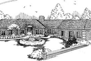 Ranch Exterior - Front Elevation Plan #60-595