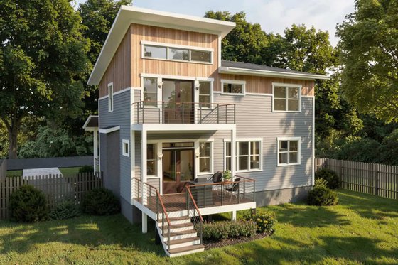 Exterior - Front Elevation 3 for Modern House Plan #79-325 - 3 bed, 2.5 bath