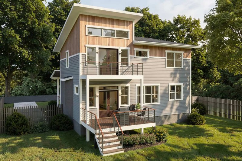Home Plan - Exterior - Front Elevation 3 for Modern House Plan #79-325 - 3 bed, 2.5 bath