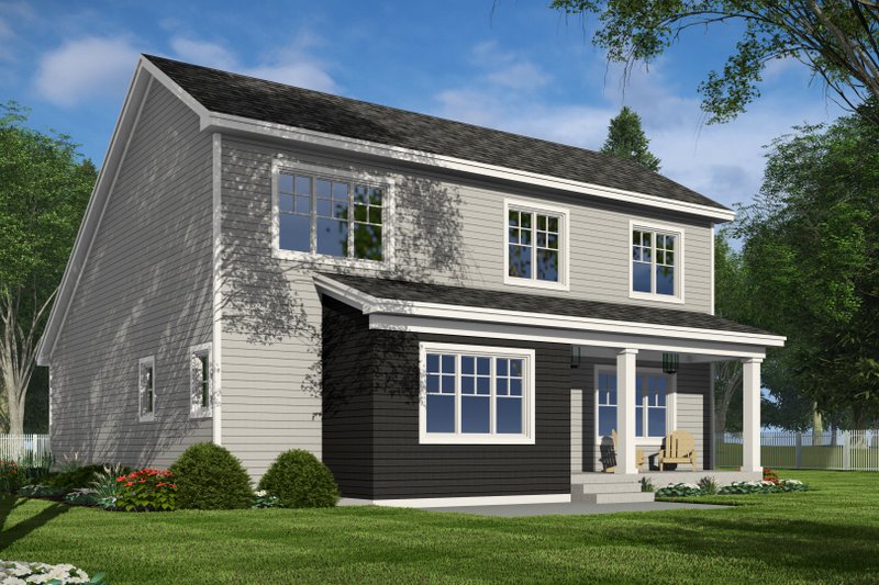 Architectural House Design - Exterior - Rear Elevation 1 for Craftsman House Plan #51-1356 - 3 bed, 2.5 bath