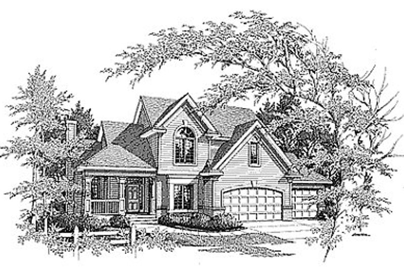 Home Plan - Exterior - Front Elevation 3 for Traditional House Plan #70-330 - 4 bed, 2.5 bath