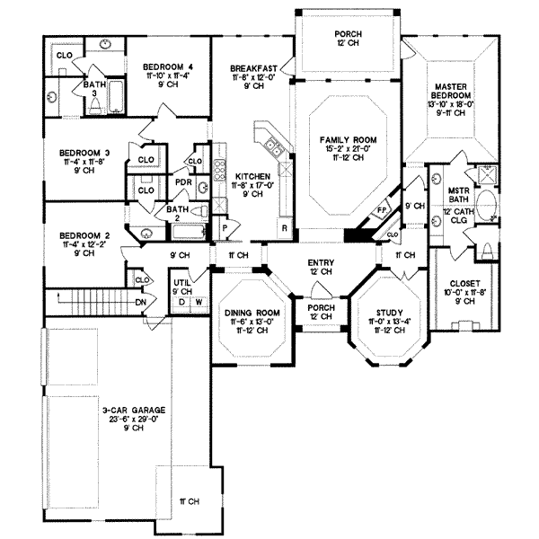 Home Plan - European Floor Plan - Main Floor Plan #20-981