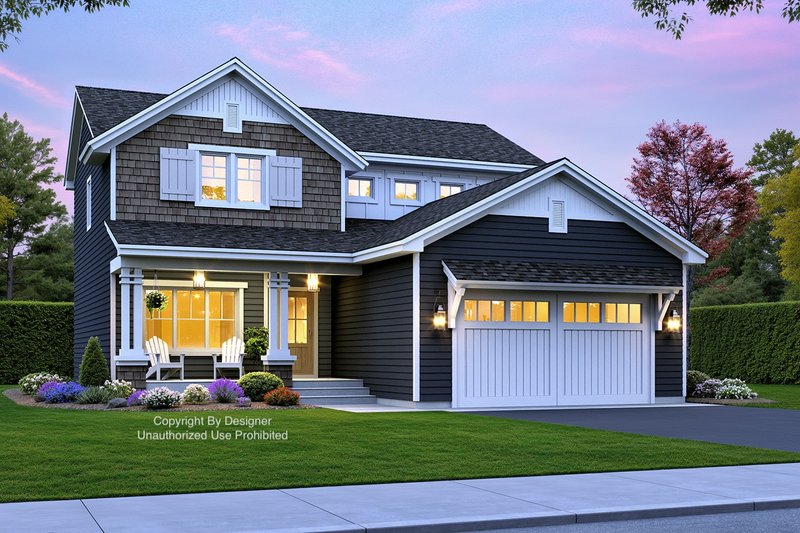 Architectural House Design - Bungalow Exterior - Front Elevation Plan #51-1381