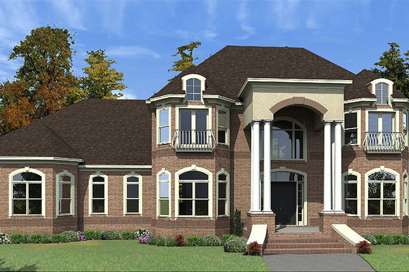 Architectural House Design - Colonial Exterior - Front Elevation Plan #63-426