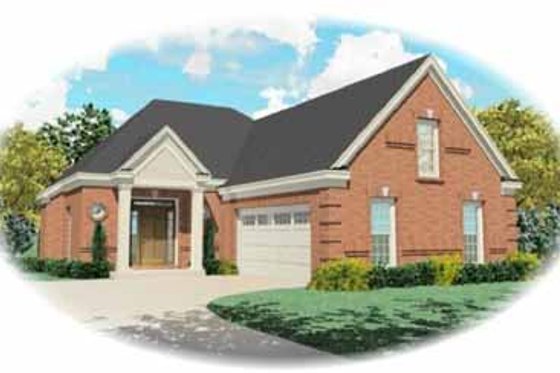 Exterior - Front Elevation for Southern House Plan #81-244, 2.5 bath
