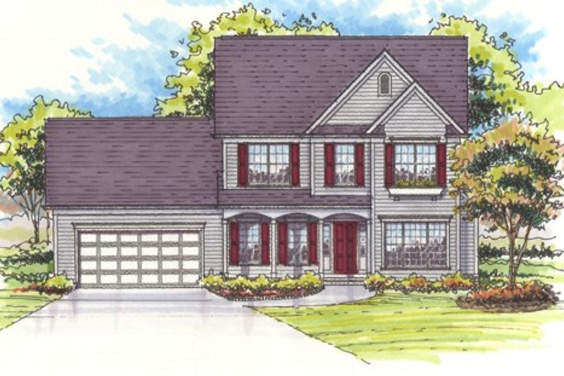 Architectural House Design - Farmhouse Exterior - Front Elevation Plan #435-4