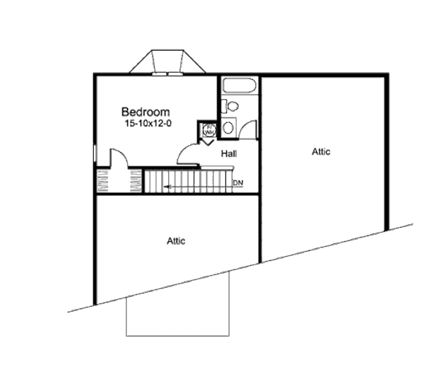 Cottage Floor Plan - Upper Floor Plan #57-390