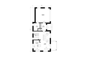 Floor Plan - Main Floor for European House Plan #538-16 - 3 bed, 2 bath