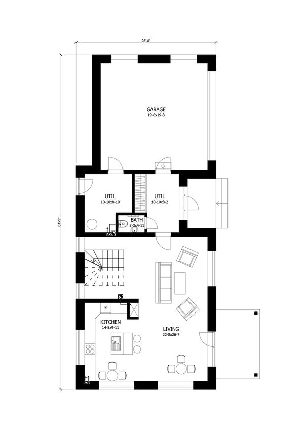 European Floor Plan - Main Floor Plan #538-16