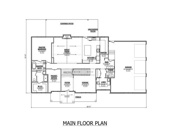 Country Floor Plan - Main Floor Plan #1089-17