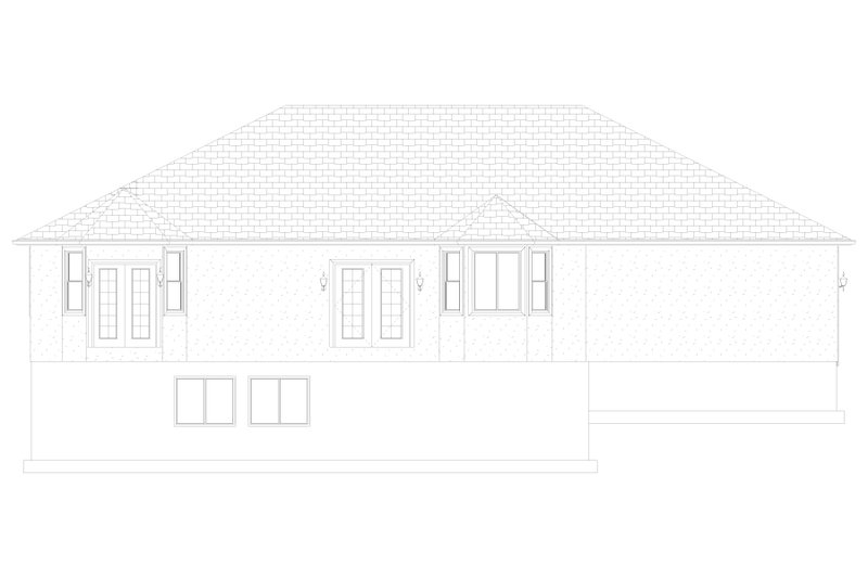 House Design - Exterior - Rear Elevation 1 for Ranch House Plan #1060-396 - 2 bed, 2 bath