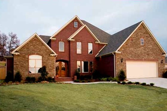Exterior - Front Elevation 4 for European House Plan #17-293 - 3 bed, 2.5 bath