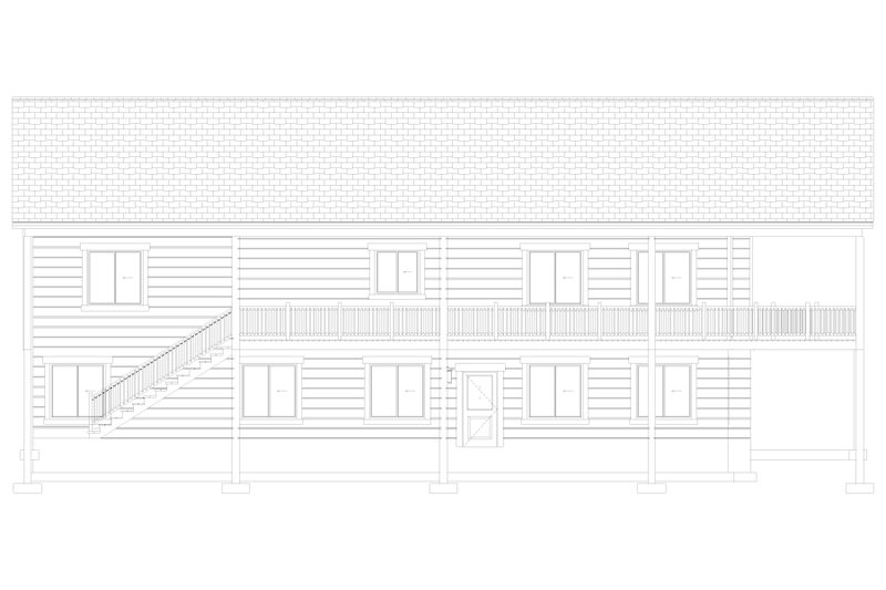 Dream House Plan - Exterior - Rear Elevation 3 for Cabin House Plan #1060-355 - 2 bed, 2 bath