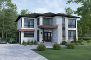 Contemporary Style House Plan - 4 Beds 2.5 Baths 3316 Sq/Ft Plan #25-5028 