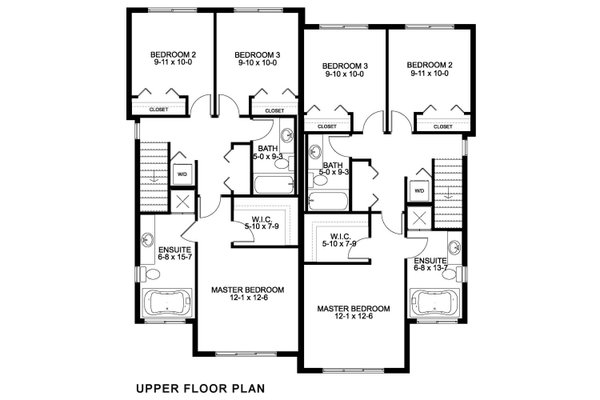 Craftsman Floor Plan - Upper Floor Plan #126-276