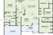 Ranch Style House Plan - 4 Beds 2 Baths 1911 Sq/Ft Plan #17-1112 