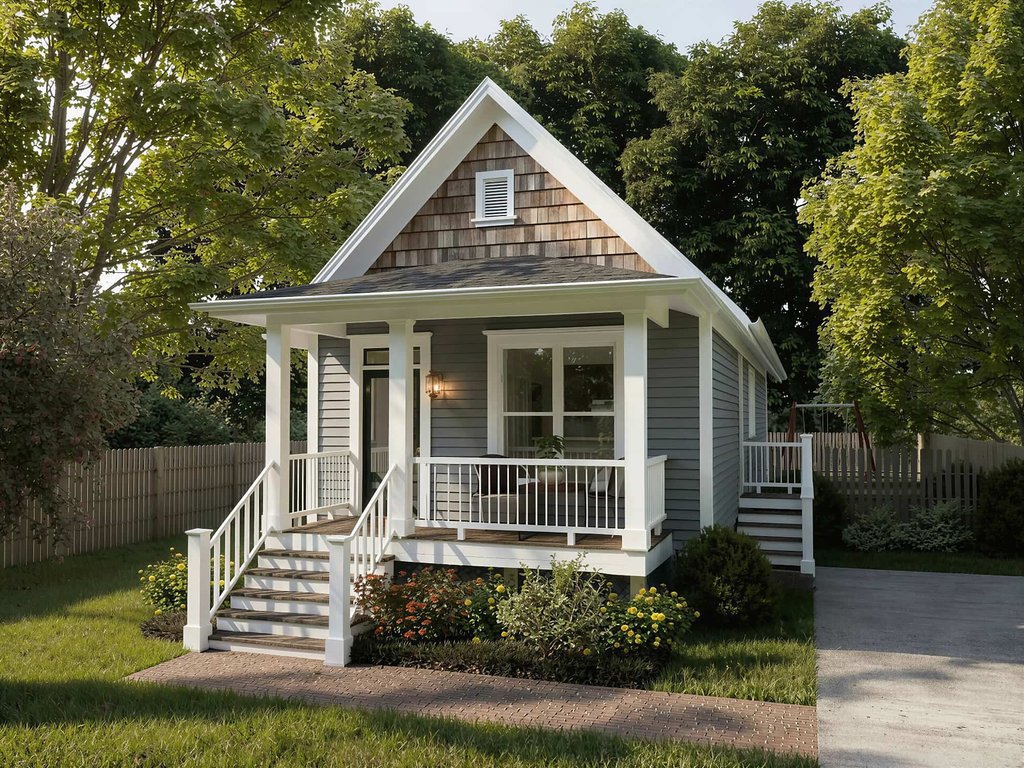 Exterior - Front Elevation 2 for Cottage House Plan #79-103 - 2 bed, 1 bath