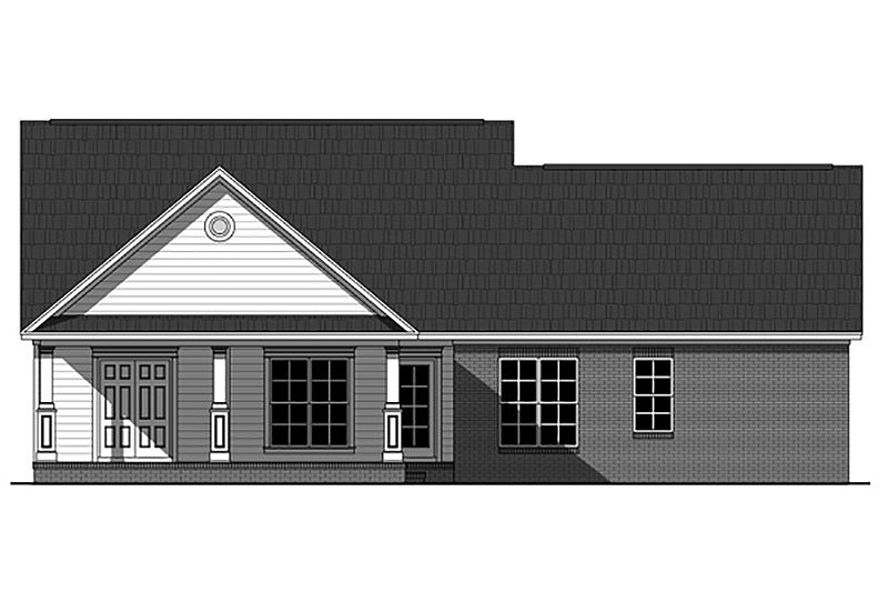Home Plan - Exterior - Rear Elevation for Country House Plan #21-319 - 3 bed, 2 bath