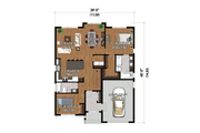 Farmhouse Style House Plan - 2 Beds 2 Baths 1367 Sq/Ft Plan #25-4949 