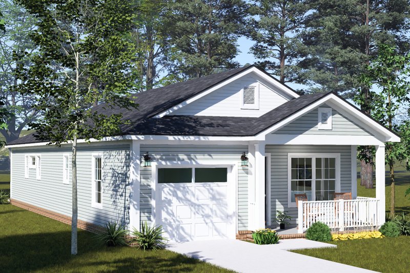 Home Plan - Exterior - Other Elevation 2 for Cottage House Plan #513-2496 - 3 bed, 2 bath