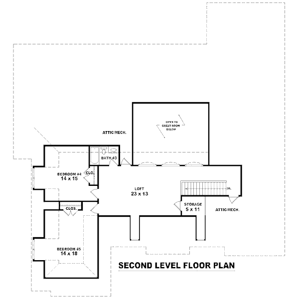 European Floor Plan - Upper Floor Plan #81-13839