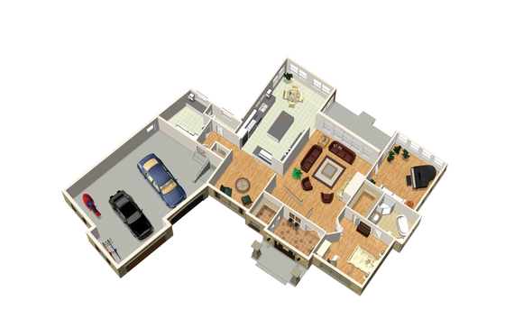 Floor Plan - Main Floor 1 for Traditional House Plan #25-4472 - 5 bed, 3 bath