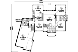 Floor Plan - Main Floor for Traditional House Plan #25-4736 - 5 bed, 3 bath