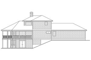 Exterior - Rear Elevation for Beach House Plan #124-1094 - 2 bed, 2 bath